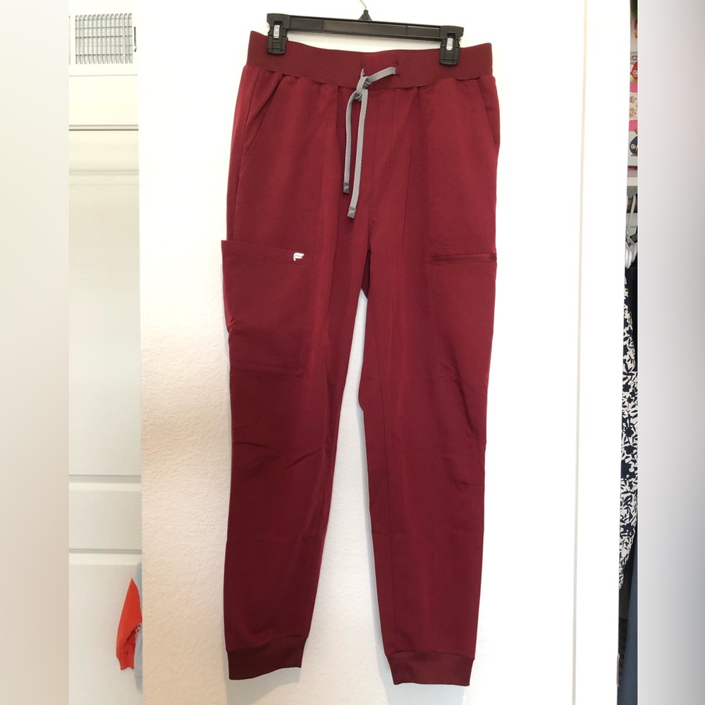 Fabletics Women's Burgundy Jogger Sweatpants with Drawstring Medium